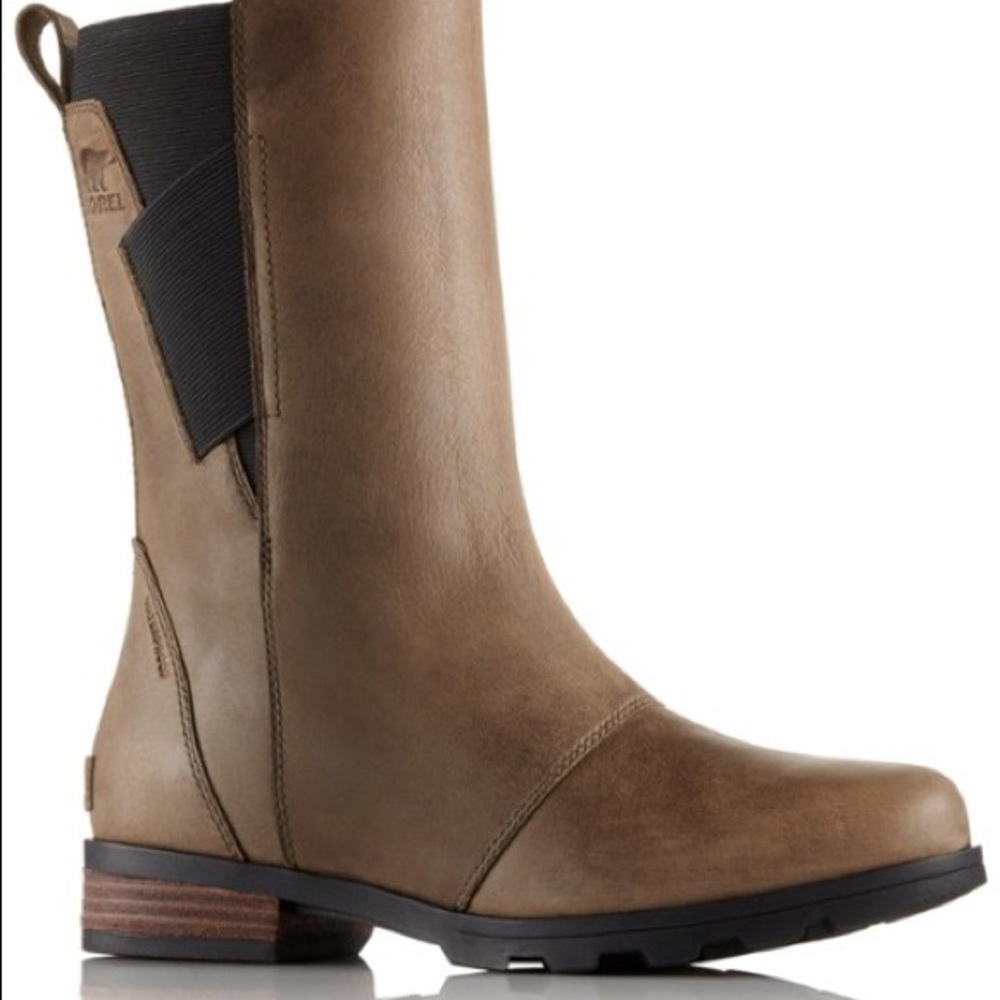 Sorel Emelie Mid Leather Waterproof Boots - brown